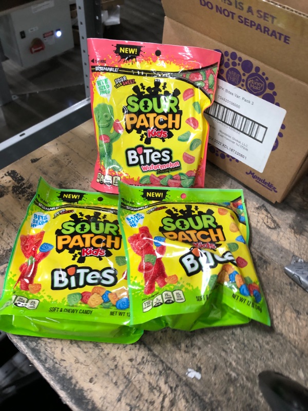 Photo 2 of 3 PACK Sour Patch Kids Bites Watermelon Soft & Chewy Candy, 12 Oz EXPIRES 12/18/22