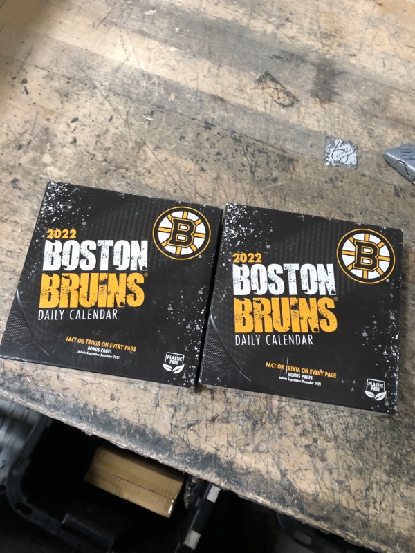 Photo 2 of 2 PACK TURNER SPORTS Boston Bruins 2022 Box Calendar (22998051458)