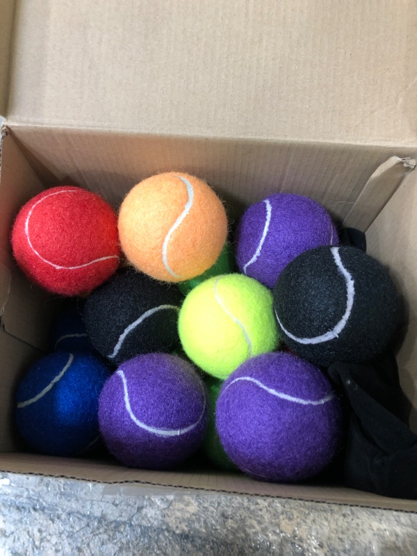 Photo 2 of 24 Pack Dog Tennis Balls Pet Tennis Ball Colored Mini Tennis Ball Puppy Ball Toys for Large Dogs and Medium Small Dogs, Dog Toy Ball for Training, Play Exercise and Fetch 8 Colors