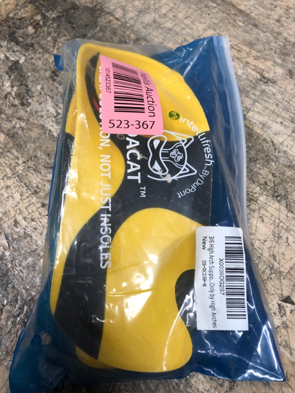 Photo 2 of 3/4 High Arch Support Inserts // Relieves Bunions, Plantar Fasciitis, Heel Pain and Foot Pain Caused Only by High Arches Yellow M:(Men6.5-8.5/Women7.5-9.5)