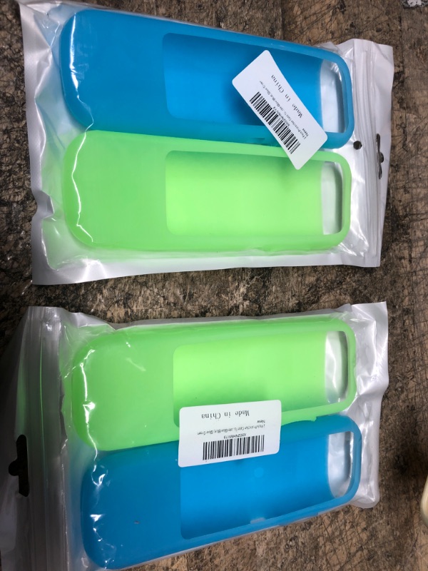 Photo 2 of 2 Pack Protective Case for TCL Roku TV Steaming Stick 3600R/3800/3900 Remote, Silicone Cover Roku Voice/Express/Premiere Remote Controller Skin, Replacement Sleeve Protector-Glow Green,Glow Blue   2PACKS