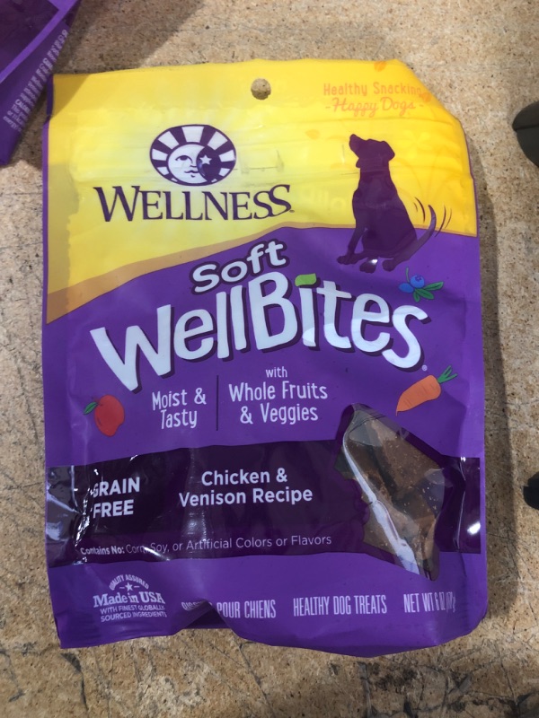 Photo 2 of (pack of 2) Wellness Rewarding Life Grain-Free Soft Dog Treats (Previously Wellbites), Made in USA with Natural Ingredients, Ideal for Training (Chicken & Venison Recipe, 6-Ounce Bag)