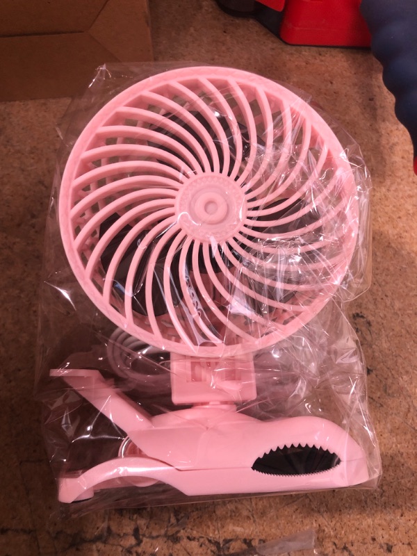 Photo 2 of (pack of 2) DDW Small USB Desk Fan, Variable Speed Clip on Fan with Strong Airflow&Sturdy Clamp, 360°Rotation Adjustable Portable Table Cooling Fan for Home Office Car Stroller, pink