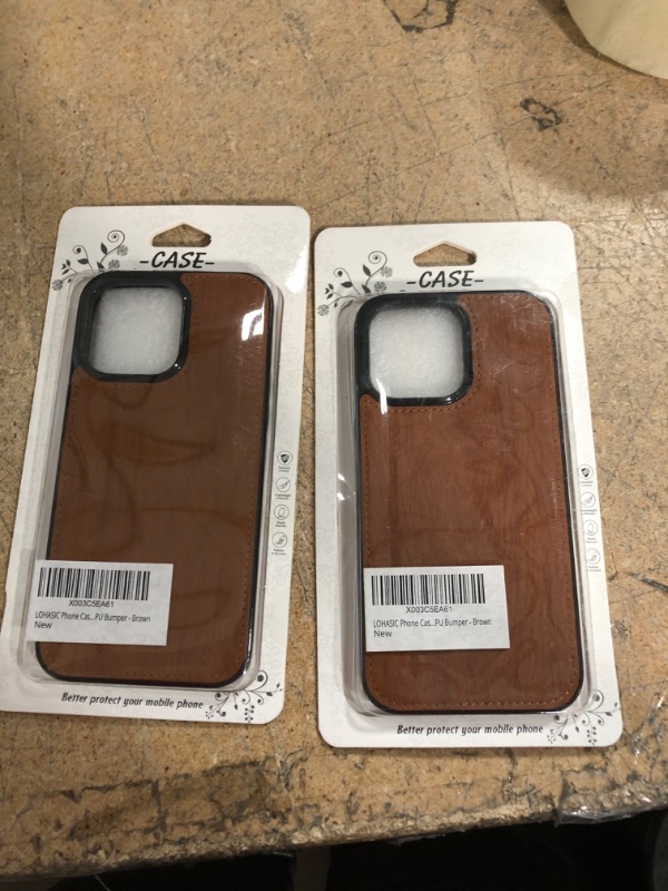 Photo 2 of 2 of- LOHASIC for iPhone 14 Pro Max Leather Case to Men, Wood Grain Texture, Vintage Elegant Classic Women Phone Cover, Anti-Fingerprint Non-Slip Grip Slim Protective TPU Bumper, 6.7 Inch, 5G, 2022- Brown Wood 14 Pro Max (6.7-inch)