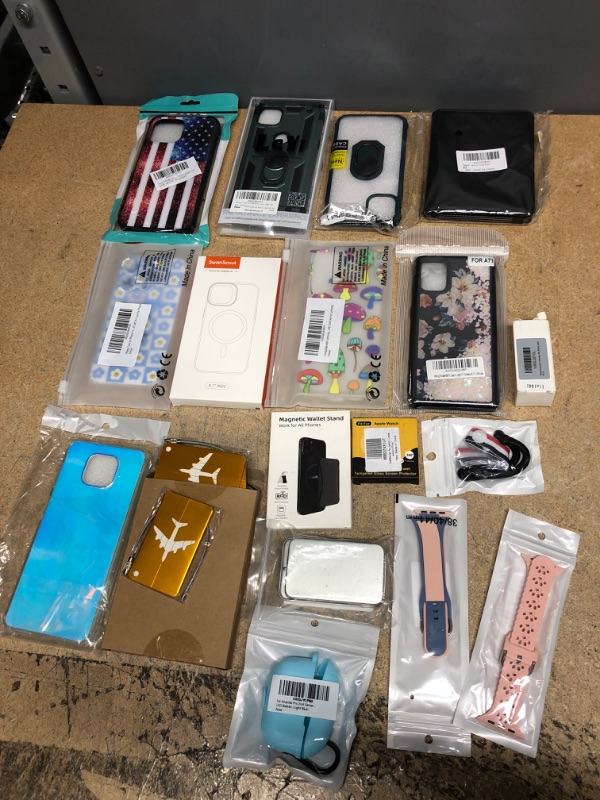 Photo 1 of 18 Items Bundle - Random Phone Cases, Airpod Cases, Tags, Etc.. 