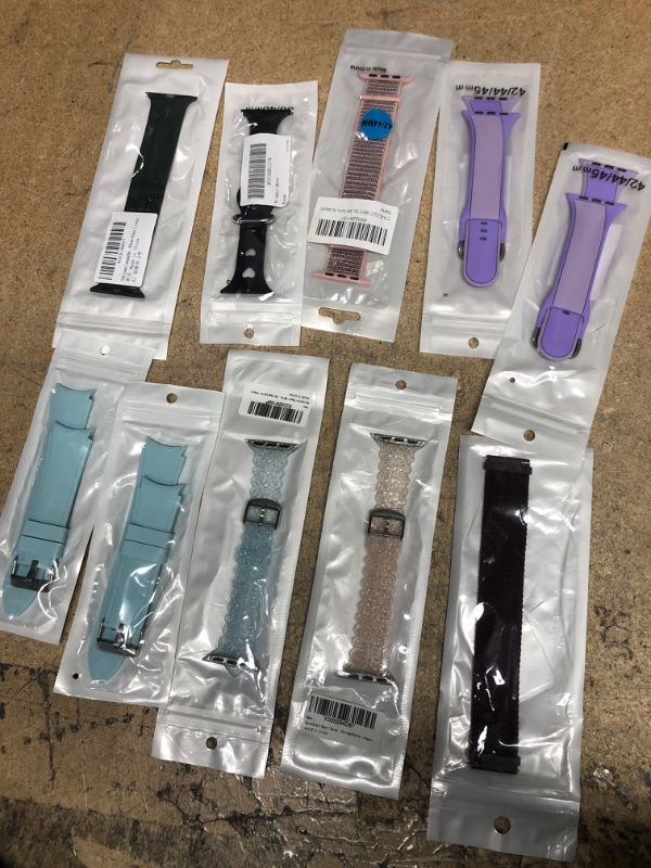 Photo 1 of 10 Items Bundle - Apple Watch Bands Random Colors/Sizes 