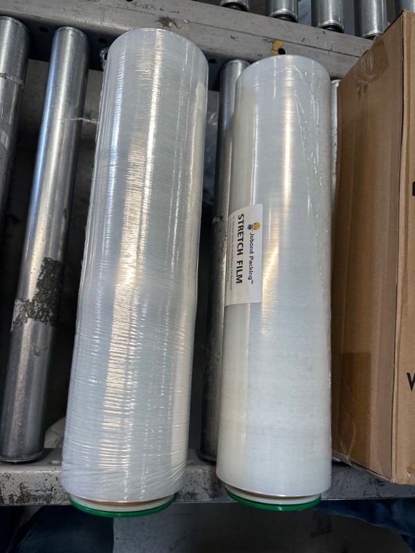 Photo 2 of Akudy Stretch Film 18"X1000 Feet, 80 Gauge,Clear Stretch Wrap for Moving/Pallet Stretch Film with Tension Control Handle(2 Pack)