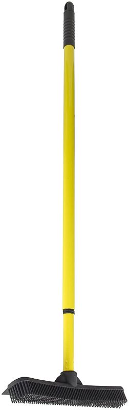 Photo 1 of 
FURemover Pet Hair Remover Carpet Rake - Rubber Broom for Pet Hair Removal Tool with Squeegee & Telescoping Handle Extends from 3-5' Black & Yellow