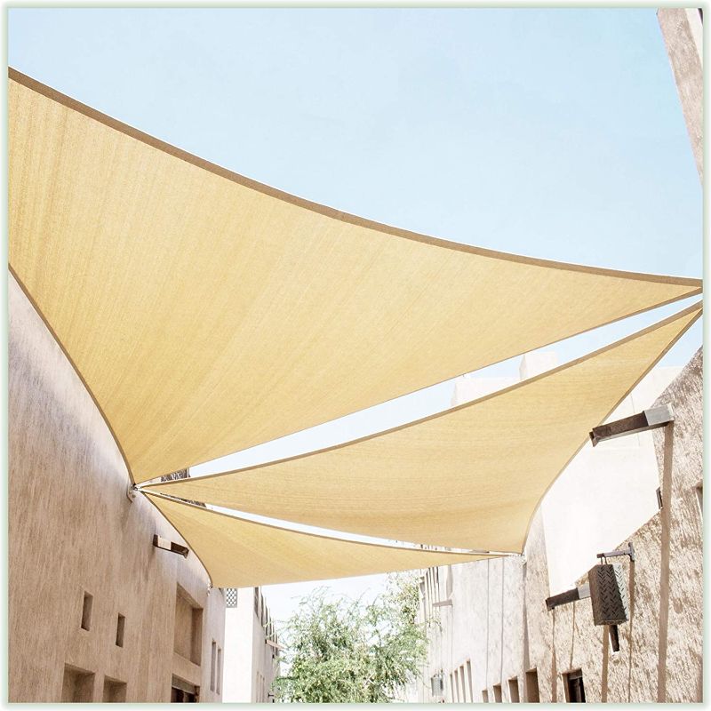 Photo 1 of 
ColourTree 20' x 20' x 20' Beige Sun Shade Sail Triangle Canopy – UV Resistant Heavy Duty Commercial Grade Outdoor Patio Carport (Custom Size...
Size:20' x 20' x 20'
Color:Beige