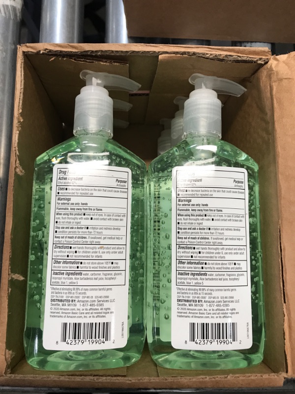 Photo 1 of Aloe Hand Sanitizer 62%, 12 Fluid Ounce (Pack of 6) Aloe Vera 12 Fl Oz (Pack of 6)