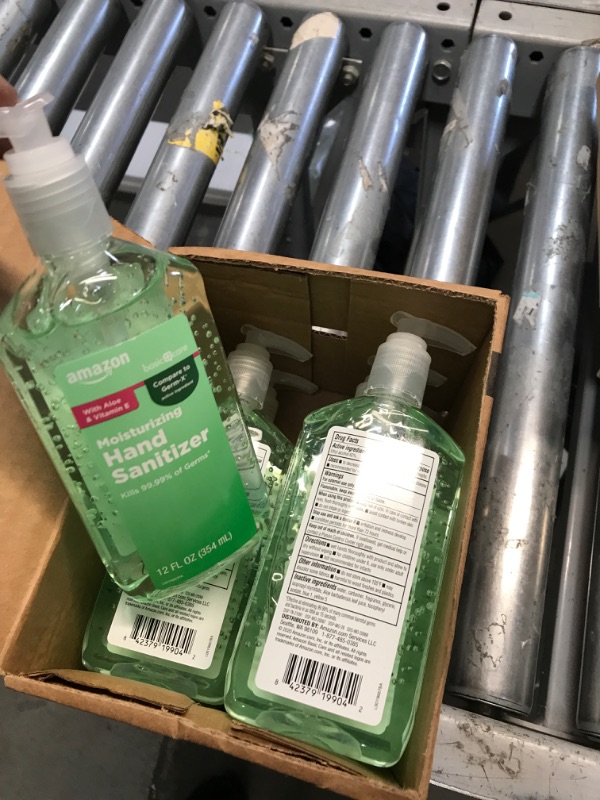 Photo 1 of Amazon Basic Care - Aloe Hand Sanitizer 62%, 12 Fluid Ounce (Pack of 6) Aloe Vera 12 Fl Oz (Pack of 6)