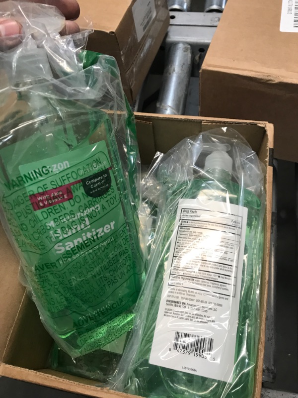 Photo 1 of Amazon Basic Care - Aloe Hand Sanitizer 62%, 34 Fl Oz (Pack of 4) Aloe Vera 34 Fl Oz (Pack of 4)