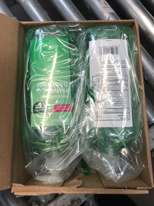 Photo 1 of Amazon Basic Care - Aloe Hand Sanitizer 62%, 34 Fl Oz (Pack of 4) Aloe Vera 34 Fl Oz (Pack of 4)