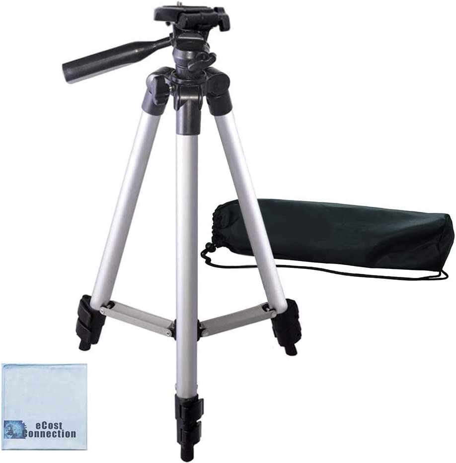 Photo 1 of 
50 Inch Aluminum Camera Tripod for Canon, Nikon, Sony, Samsung, Olympus, Panasonic & Pentax + eCost Microfiber