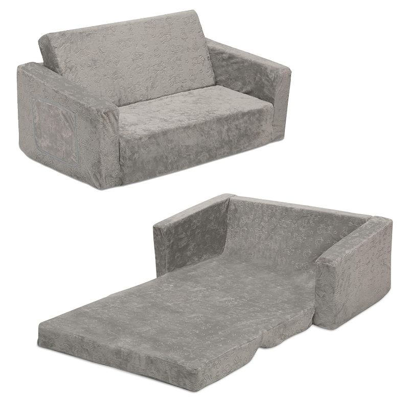 Photo 1 of 
Delta Children Convertible Sofa to Lounger, Comfy 2-in-1 Flip Open Couch/Sleeper for Kids, Grey
Color:Grey