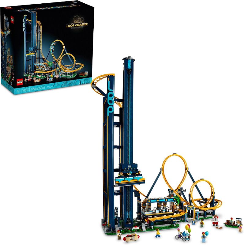 Photo 1 of (ASSORTED) LEGO Icons Loop Coaster Set 10303, Model Building Kit for Adults, Amusement Park Funfair Track with Passenger Train, Great Gift Idea
