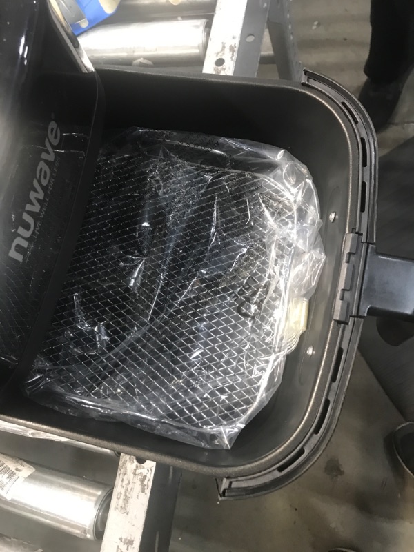 Photo 1 of Nuwave Brio 8-Qt Air Fryer, Powerful 1800W, Easy-to-Read Cool White Display, 50°-400°F Temp Controls, 100 Pre-Programmed Presets & 50 Memory Slots, Integrated Smart Thermometer, Linear T Technology