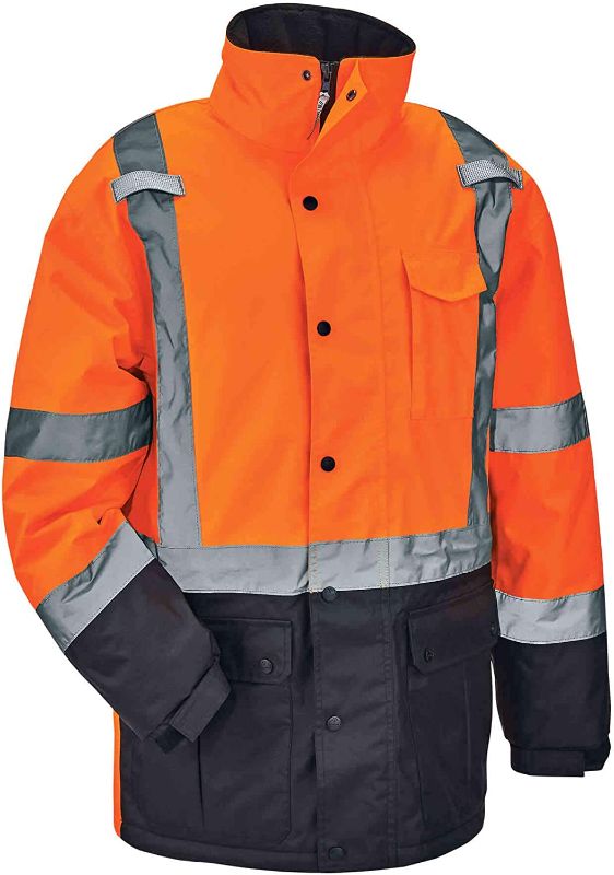 Photo 1 of Ergodyne mens Hi-vis - Class 3 Hi Vis Thermal Parka Quilted, Orange, 5X-Large US
