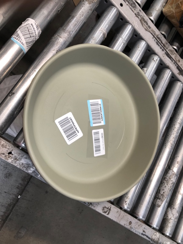 Photo 2 of **minor damage**
16" Durable Plastic Classic Planter Saucer Tray for 14 Inch Classic Plant Pot in Seafoam Color by The HC Companies Seafoam 16" Saucer