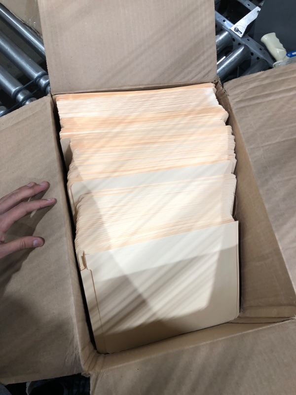 Photo 1 of Smead End Tab Fastener File Folder, Shelf-Master® Reinforced Straight-Cut Tab, 2 Fasteners, Letter Size, Manila, 250 per Box (34125) 250 per Box 2 Fasteners-Position 1 & 3 Folder