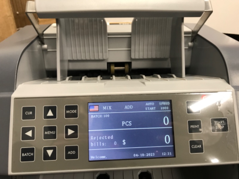 Photo 2 of ***TESTED/ TURNED ON*** Cassida 8800R USA Premium Bank-Grade Mixed Denomination Money Counter Machine, Advanced Counterfeit Detection, Multi-Currency, 3-Year Warranty, Includes External Display, Printing Enabled
