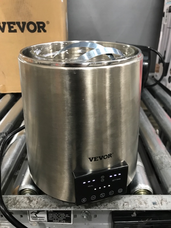 Photo 2 of VEVOR 1.1Gal Water Distiller, 0.3Gal/H, Distilled Water Maker Machine 750W 0-99H Timing Dual Temp Display, 304 Stainless Steel Countertop Distiller Glass Carafe Cleaning Powder 3 Carbon Packs, Silver Timing and Dual Temp Display