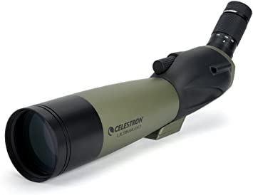 Photo 1 of Celestron – Ultima 80 Angled Spotting Scope – 20-60x Zoom Eyepiece – Multi-coated Optics for Bird Watching, Wildlife, Scenery and Hunting – Waterproof and Fogproof – Includes Soft Carrying Case
