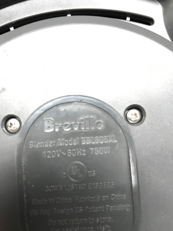 Photo 4 of ***PARTS ONLY*** Breville 3X Bluicer Pro Blender & Juicer, Brushed Stainless Steel, BJB815BSS