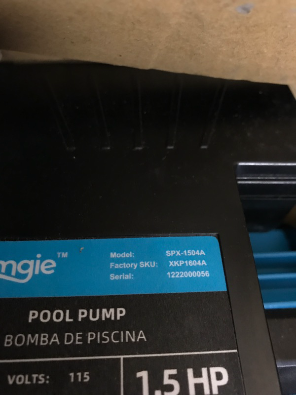 Photo 4 of (*MINOR DAMAGE*) BOMGIE 1.5 HP Pool Pump Inground, 6950 GPH Above Ground Swimming Pool Pump, 115V High Flow Single Speed Powerful Self Priming Pool Pumps with Strainer Basket, Energy Saving, Low Noise Single Speed 1.5 Hp Single Speed