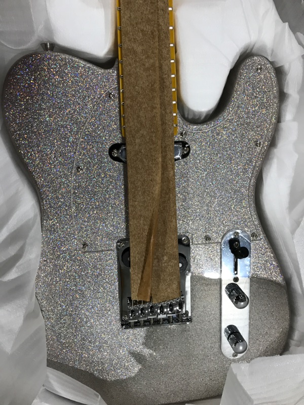 Photo 4 of Leo Jaymz TL Style Electric Guitar (Glitter Silver)