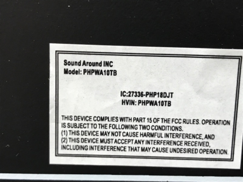 Photo 4 of BROKEN MIC// BROKEN POWERCORD// PARTS ONLY///    10’’ Portable PA Speaker System - Wireless BT Streaming PA & Karaoke Party Audio Speaker, Two Wireless Mic, Wired Microphone, Tablet Stand, Flashing Party Lights, MP3/USB//FM Radio - PHPWA10TB 10 inch Speak