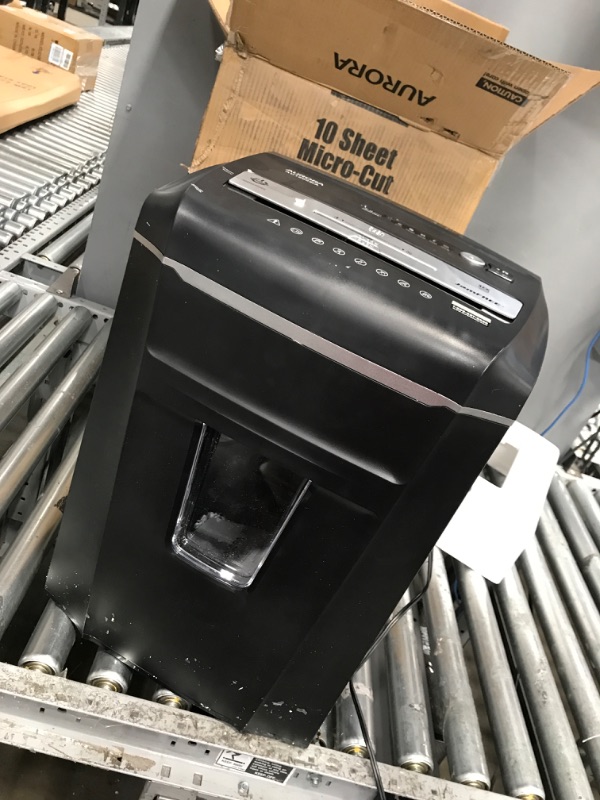 Photo 2 of Aurora High Security JamFree AU1000MA 10-Sheet Micro-Cut Paper / CD / Credit Card Shredder with Pull-Out Wastebasket