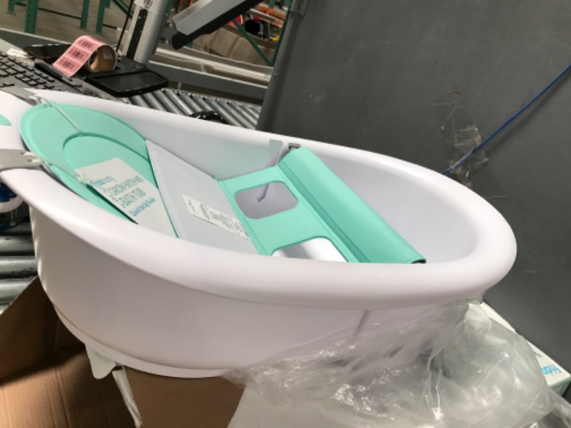 Photo 2 of 4-in-1 Grow-with-Me Bath Tub by Frida Baby Transforms Infant Bathtub to Toddler Bath Seat with Backrest for Assisted Sitting in Tub