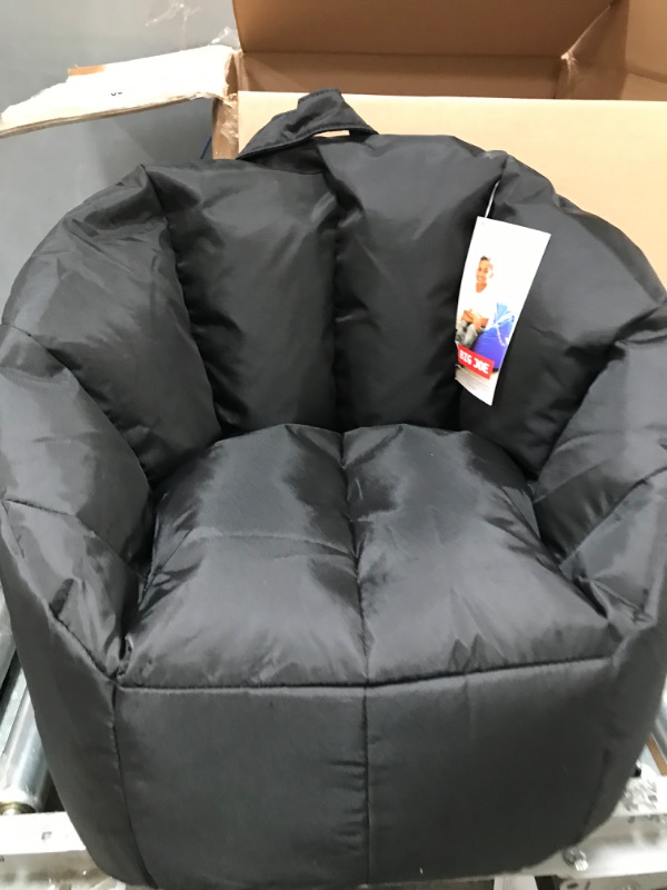 Photo 2 of Big Joe Milano Kid's Bean Bag Chair, Black Smartmax, 2ft Small Black Smartmax Kid's Milano Blazer