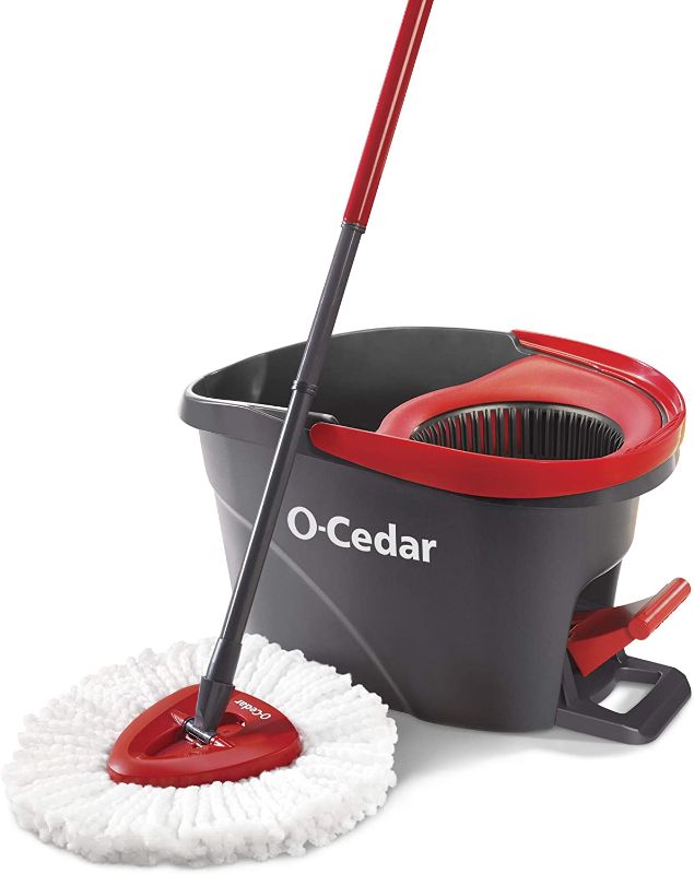 Photo 1 of *****ONLY BUCKET**** 
O-Cedar EasyWring Microfiber Spin Mop, Bucket Floor Cleaning System, Red, Gray