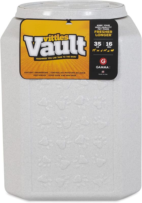 Photo 1 of 
Gamma2 Vittles Vault Pet Food Storage Container, 35 Pounds,Off-white