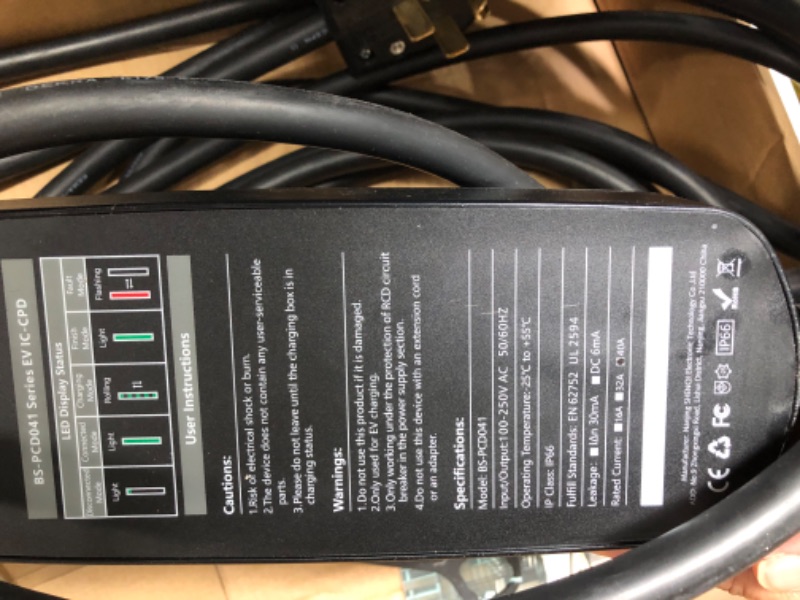 Photo 3 of **SEE NOTES**
BESENERGY 40 Amp EV Charger Level 2 NEMA 14-50 220V-240V Upgraded J1772 