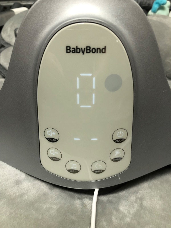 Photo 4 of BabyBond Baby Swings for Infants, Bluetooth Infant Swing with Preset Lullabies, 5 Point Harness Belt, 5 Speeds 