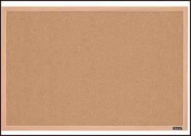 Photo 1 of Quartet 23" x 35" Cork Bulletin Board Finish Frame - Oak