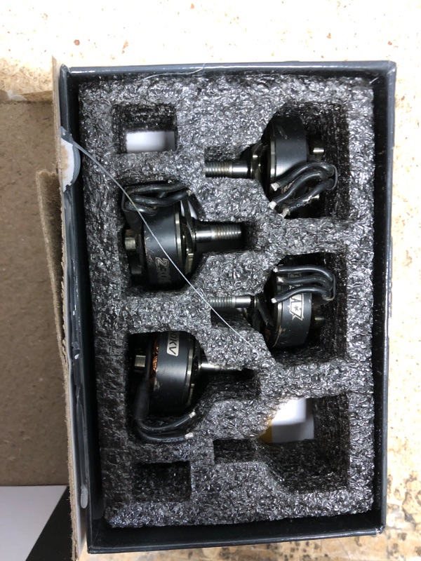 Photo 1 of **USED/POSSIBLE MISSING ITEMS**   TCMMRC 4pcs 2307 1800KV Brushless Motor 3 Inch 3-6s QAV FPV Racing Drone Quadcopter with NSK High Speed Bearings, 52H Ultra-High Magnetic Steel, Super Heat Dissipation Support 4S