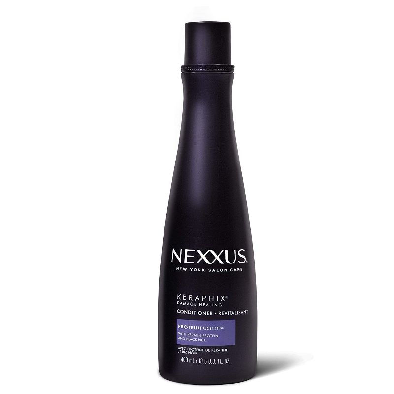 Photo 1 of (1) Nexxus KERAPHIX Shampoo & (1) Nexxus KERAPHIX Conditioner - 13.5 oz (400 ml) EACH - Damage Healing - Keratin Protein and Black Rice - For Severely Damaged Hair