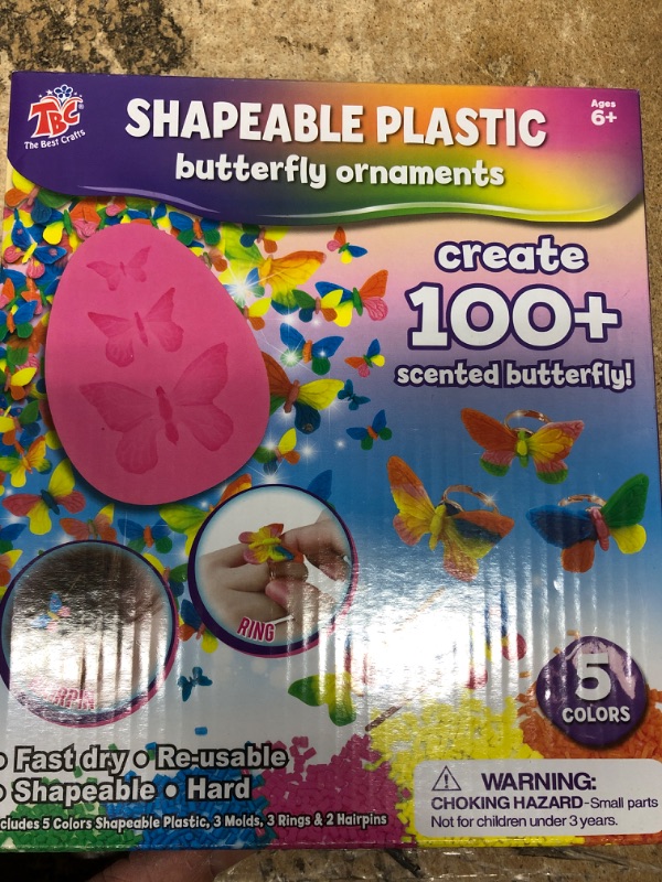 Photo 1 of **NEW**  TBC The Best Crafts Make Your Own Shapeable Plastic Butterfly Ornaments Kit- Create 100+Scented Butterfly Craft Gift for Age 6+