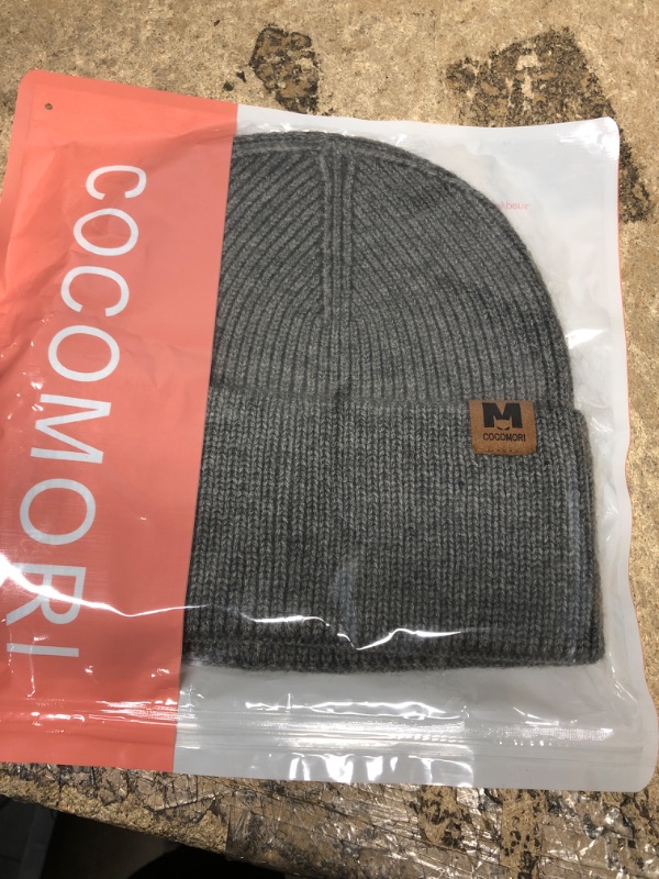 Photo 2 of **NEW**  Cocomori Slouchy Beanie Hats for Women Winter Knitted Caps Soft Warm Ski Hat Unisex Dark Gray