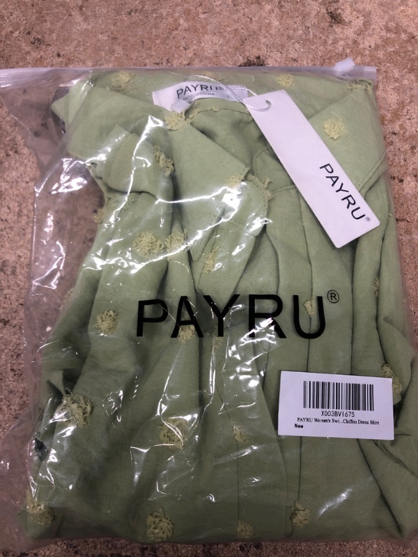 Photo 2 of **NEW**  PAYRU Women's Swimsuit Beach Cover Up Flowy Bathing Suit Chiffon Dress Shirt-Large- Green