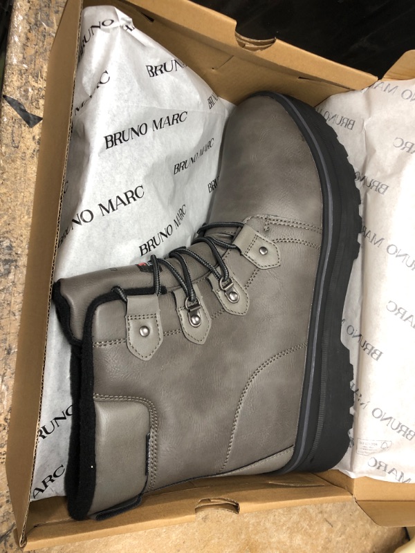 Photo 2 of **NEW**  Bruno Marc Men's Insulated Waterproof Snow Boots Warm Winter Outdoor Hiking Work Boot Size 15 Grey