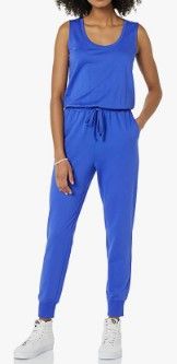 Photo 1 of **NEW**  Amazon Essentials Women's Studio Terry Fleece Jumpsuit (Available in Plus Size) X-Small Blue
