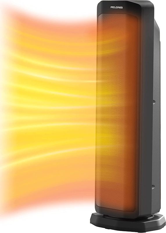 Photo 1 of 
Pelonis 1500W Tower Space Heater for Indoor use in with Oscillation, Remote Control, Programmable Thermostat, Timer, Touch Screen, Tip-over Switch