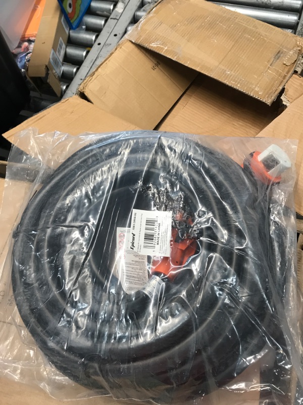 Photo 2 of 
Camco 50’ PowerGrip Extension Cord with 30M/30F- 90 Degree Locking Adapters | Allows for Easy RV Connection to Distant Power Outlets | Built to Last 