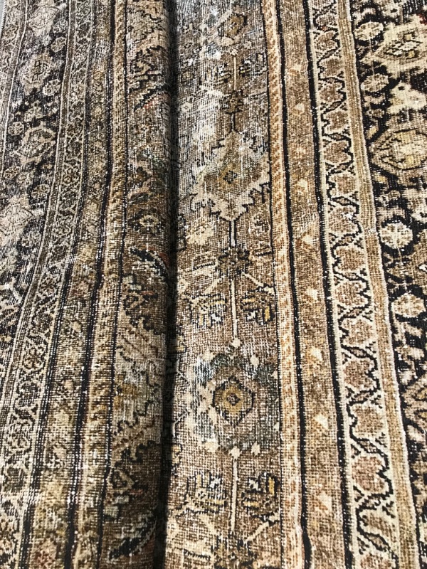Photo 3 of **MINOR STAIN**Loloi II Layla Printed Oriental Distressed Olive / Charcoal Area Rug SIZE 9'-0"x12'-0"
