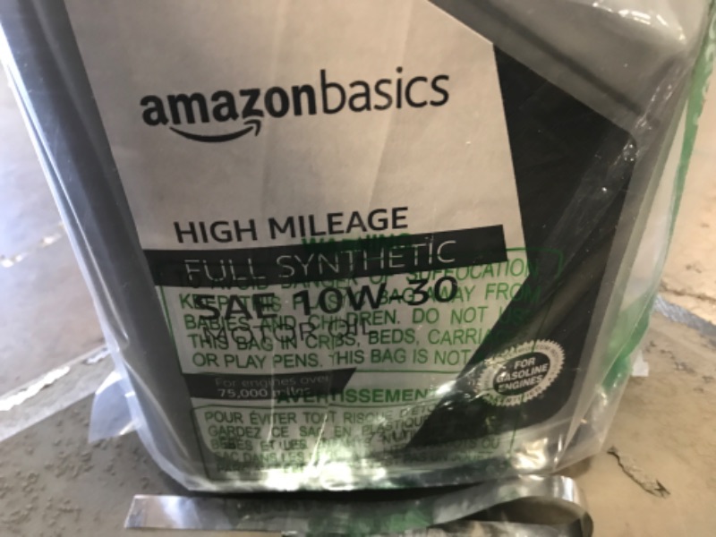 Photo 3 of Amazon Basics High Mileage Motor Oil - Full Synthetic - 10W-30 - 5 Quart High Mileage - Full Synthetic 5 Quart 10W-30